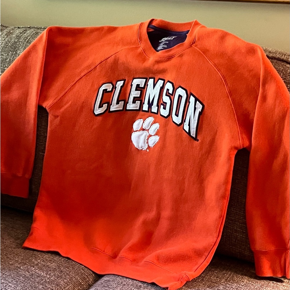 Clemson University Tigers Crew pullover Sweatshirt, Men’s M- unisex